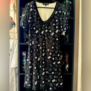 Size L Sourpuss conversation hearts skater dress